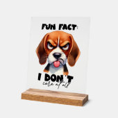 Grappige leuke fact care woord art hond acryl bord (Hoek)