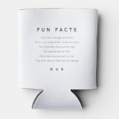 Grappige, leuke feiten minimalistische bruiloft blikjeskoeler (Voorkant)