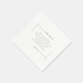 Grappige, leuke feiten minimalistische bruiloft servet (Hoek)