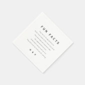 Grappige, leuke feiten minimalistische bruiloft servet (Hoek)