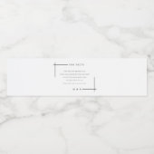 Grappige, leuke feiten minimalistische bruiloft waterfles etiket (Enkel label)