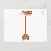 Grappige & leuke goggly eyed Thanksgiving Turkije Feestdagenkaart (Achterkant)