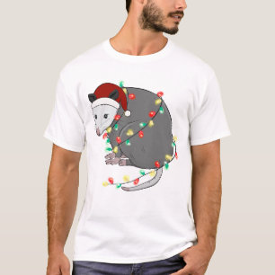 Grappige Leuke Kerst Opossum T-shirt