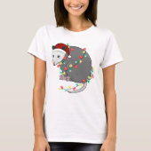 Grappige Leuke Kerst Opossum T-shirt (Voorkant)