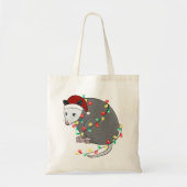 Grappige Leuke Kerst Opossum Tote Bag (Voorkant)
