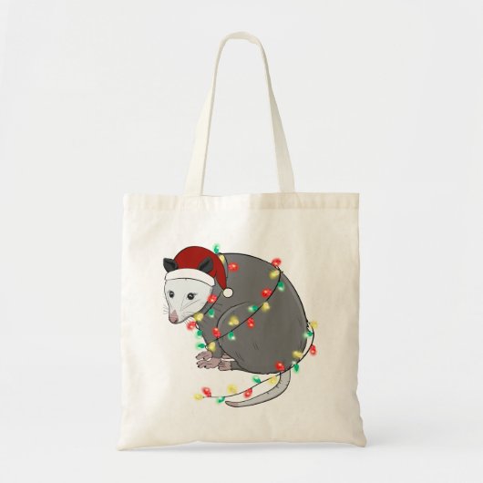 Grappige Leuke Kerst Opossum Tote Bag (Voorkant)