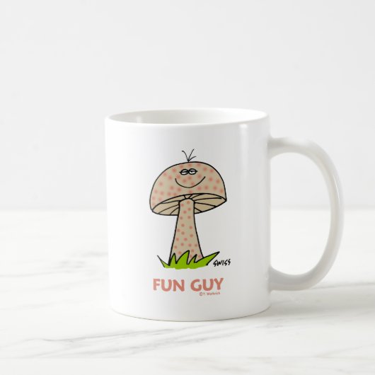 Grappige LEUKE MAN Schattige Goofy Mushroom Cartoo Koffiemok (Rechts)