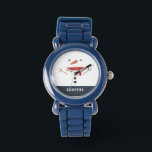 grappige, leuke sneeuwman op maat van kinderen horloge<br><div class="desc">grappig leuk snowman op maat gemaakt voor kinderen</div>