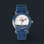 grappige, leuke sneeuwman op maat van kinderen horloge<br><div class="desc">grappig leuk snowman op maat gemaakt voor kinderen</div>