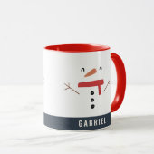 grappige, leuke sneeuwman op maat van kinderen mok (Voorkant rechts)