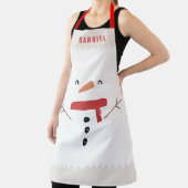 grappige, leuke sneeuwman op maat van kinderen schort (Insitu)