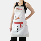 grappige, leuke sneeuwman op maat van kinderen schort (Insitu)