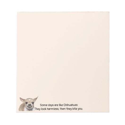 Grappige levensquote over Chihuahuas Notitieblok (Voorkant)