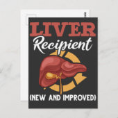 Grappige levertransplantatie-ontvanger chirurgie b briefkaart (Voorkant / Achterkant)