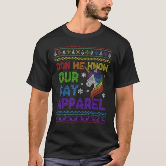 Grappige LGBT Don We Nu Onze Gay Kleding Rainbow G T-shirt (Voorkant)