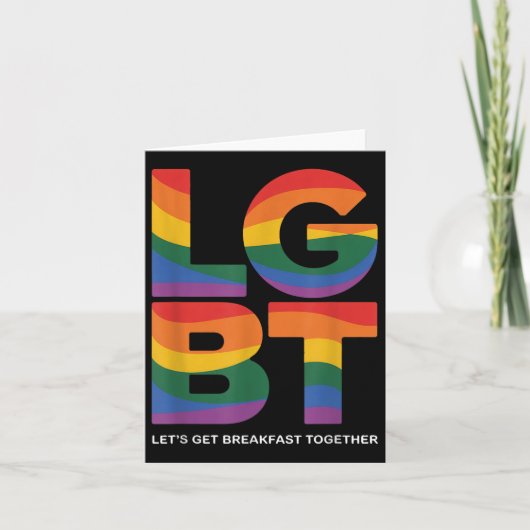 Grappige LGBT laat samen ontbijten Kaart (Voorkant)