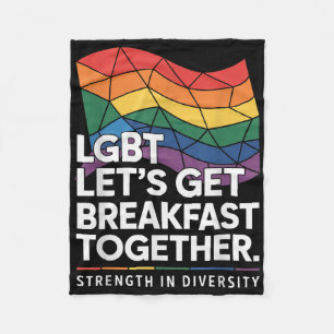 Grappige Lgbt Laten We Samen Ontbijten _13 Fleece Deken