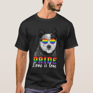 Grappige LGBT Pride Love Is Love Australische Rund T-shirt