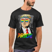 Grappige LGBTQ Gay Pride Trump T-shirt (Voorkant)