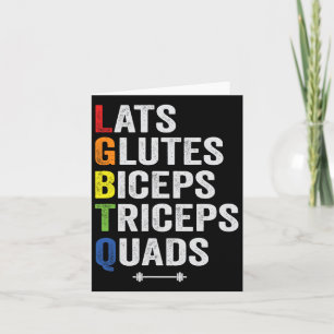 Grappige LGBTQ latten bilspieren biceps triceps qu Kaart