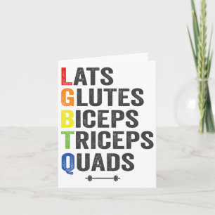 Grappige LGBTQ latten bilspieren biceps triceps qu Kaart