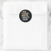 Grappige LGBTQ latten bilspieren biceps triceps qu Ronde Sticker (Tas)
