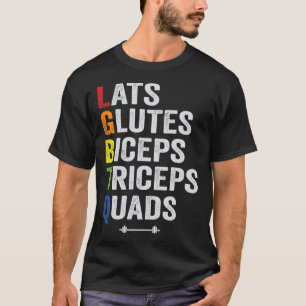 Grappige LGBTQ latten bilspieren biceps triceps qu T-shirt