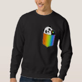 Grappige LGBTQ Panda Pocket Rainbow Paw Gay Pride  Trui (Voorkant)