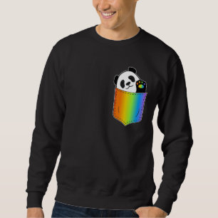 Grappige LGBTQ Panda Pocket Rainbow Paw Gay Pride  Trui