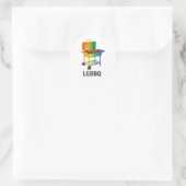 Grappige LGBTQ Pride Maand Rainbow BBQ Graphic Ronde Sticker (Tas)