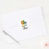 Grappige LGBTQ Pride Maand Rainbow BBQ Graphic Ronde Sticker (Envelop)
