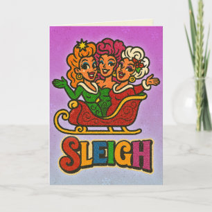 Grappige LGBTQ+ slee Kerstmis Kaart