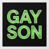 Grappige lhbtq-protest voor homoseksuele zoon raamsticker (Vel)