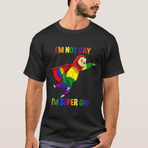 Grappige LHBTQ Super Gay Luiaard T-shirt