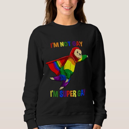 Grappige LHBTQ Super Gay Luiaard Trui (Voorkant)