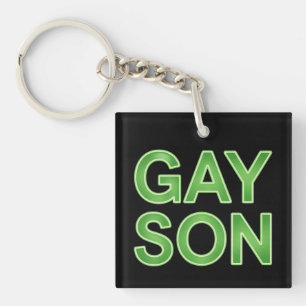 Grappige LHBTQ trots homoseksuele zoon Sleutelhanger