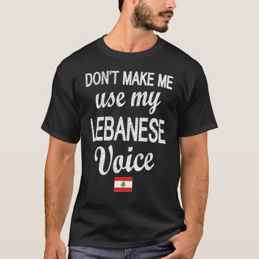 Grappige Libanese stem Libanon Vlag Libanese worte T-shirt (Voorkant)