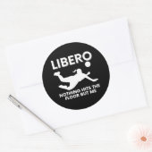 Grappige Libero Volleybalspeler Ronde Sticker (Envelop)