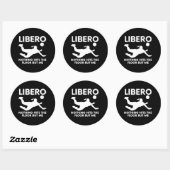 Grappige Libero Volleybalspeler Ronde Sticker (Vel)