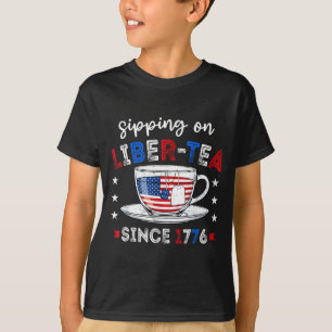 Grappige Liberty Thee Patriottisch 1776 4 Juli Hum T-shirt