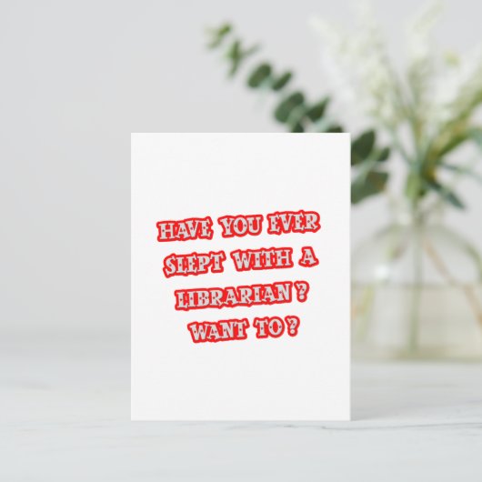 Grappige Librarian Pick-up Line Briefkaart (Staand voorkant)