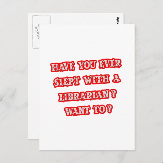 Grappige Librarian Pick-up Line Briefkaart (Voorkant / Achterkant)