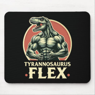 Grappige Lichaamgebouwde Tyrannosaurus Flex Gym T- Muismat