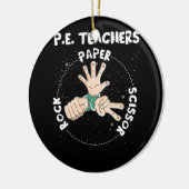 Grappige Lichamelijke Opvoeding PE Leraar Rock Pap Keramisch Ornament (Links)