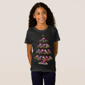 Grappige Lichten Kerstmis Santa Roller Derby Kerst T-shirt (Voorkant volledig)
