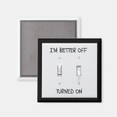 Grappige lichtschakelaar ingeschakeld magneet (Voorkant / Achterkant)