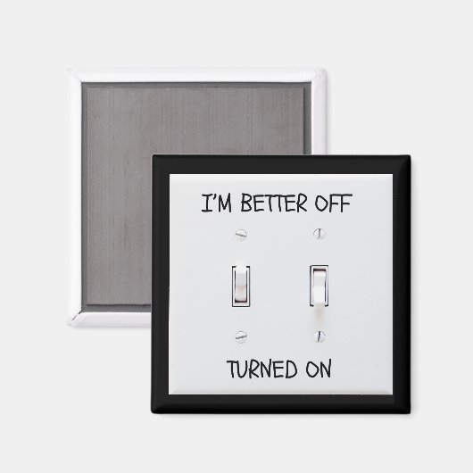 Grappige lichtschakelaar ingeschakeld magneet (Voorkant / Achterkant)