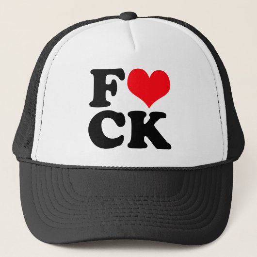 Grappige Liefde Hart Aanstootgevende Humor Trucker Pet (Voorkant)