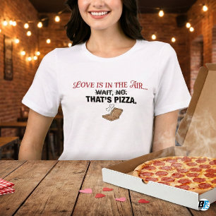 Grappige Liefde Is In De Lucht Dat Is Pizza Anti-V Tri-Blend Shirt