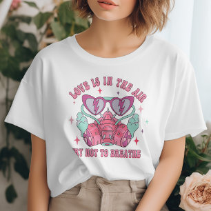 Grappige liefde is in de lucht, probeer niet te ad t-shirt